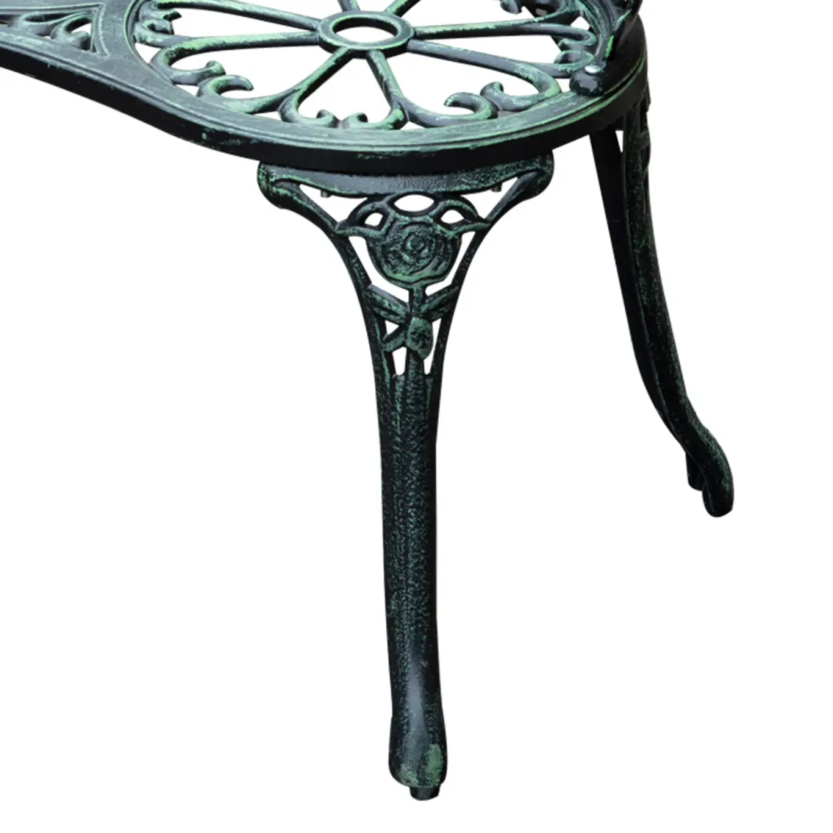 Outsunny Cast Aluminum Garden Bench Patio Chair - Garden Chairs