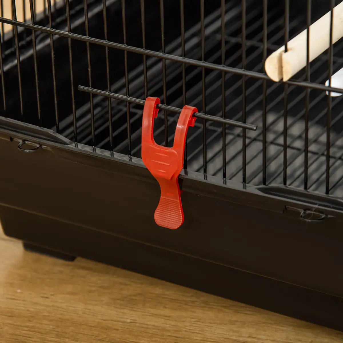 Unbranded Metal Bird Cage for Budgies, Finches w/ Accessories, Toys, Tray, Handle - Black - Bird Cage