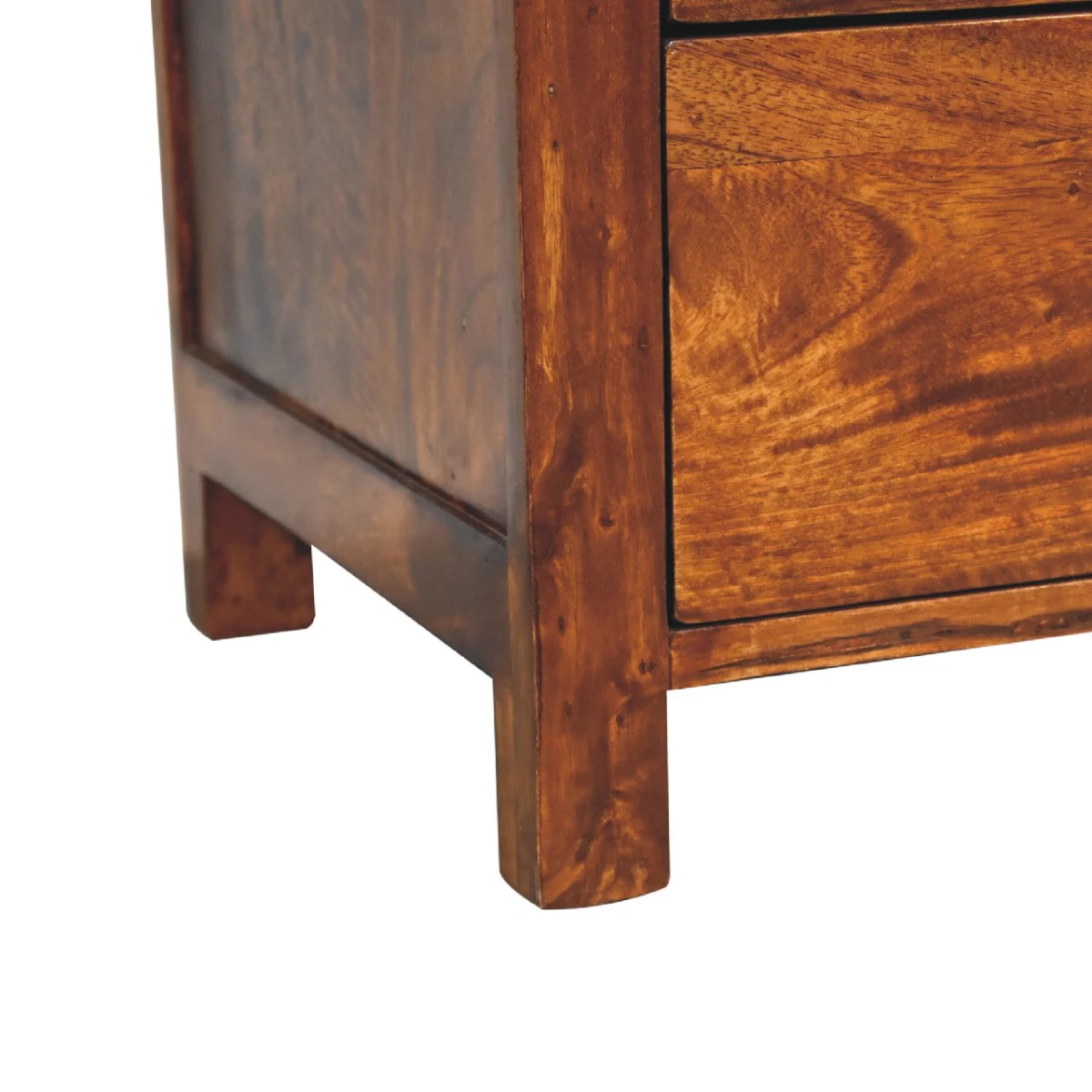 Artisan Furniture Artisan Bedside 3-Drawer Brass Knobs Bedroom - Bedside Table