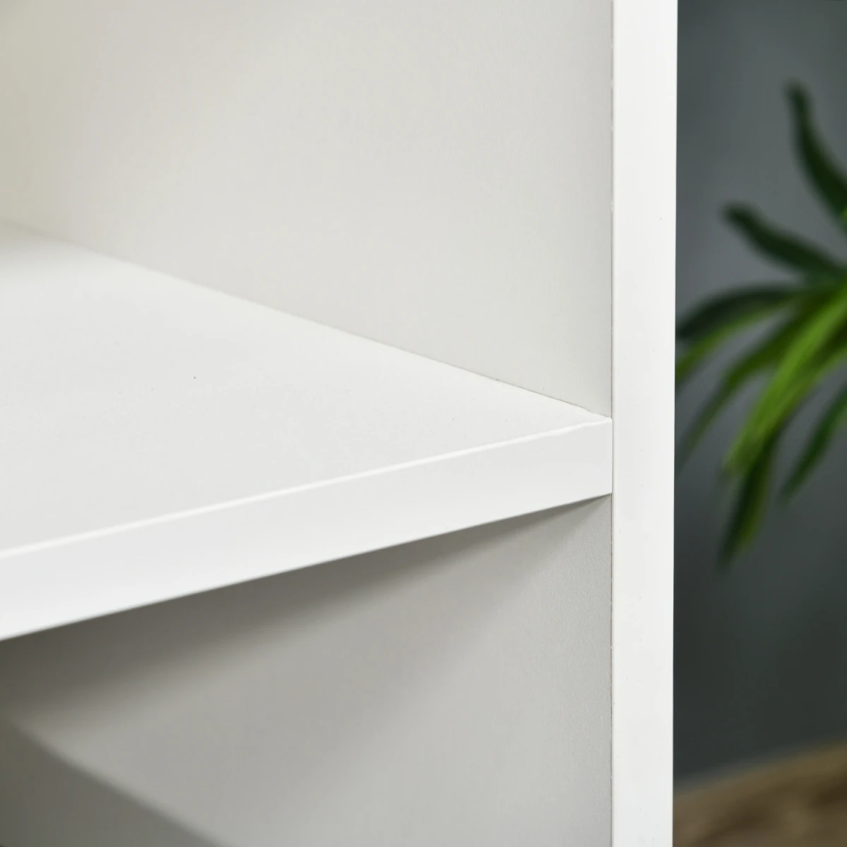 HOMCOM TV Stand 120cm Cable Hole Storage Living Room - TV Unit