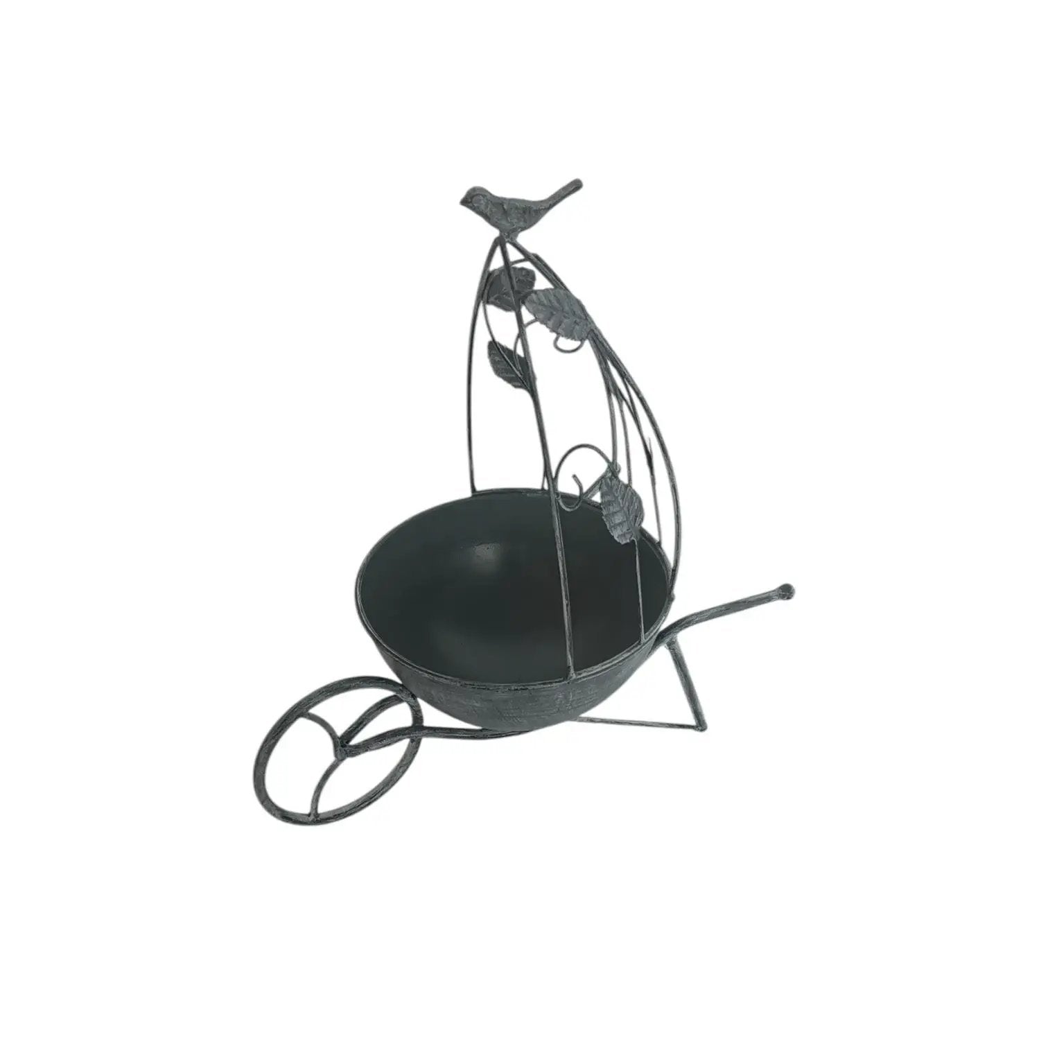 MSL 36CM GREY METAL GARDEN PLANTER - Planters