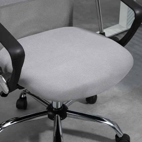 HOMCOM Executive Office Chair High Back Mesh Back Seat Desk Chairs, Light Grey by HOMCOM