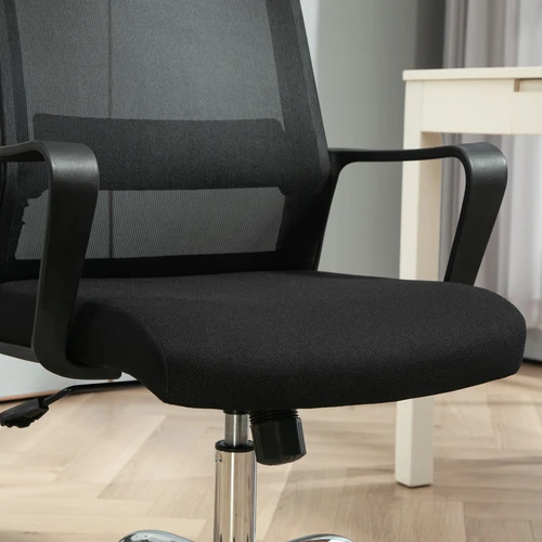 Vinsetto Mesh Office Chair Desk Chair w/ Swivel Seat Adjustable Height Black by Vinsetto