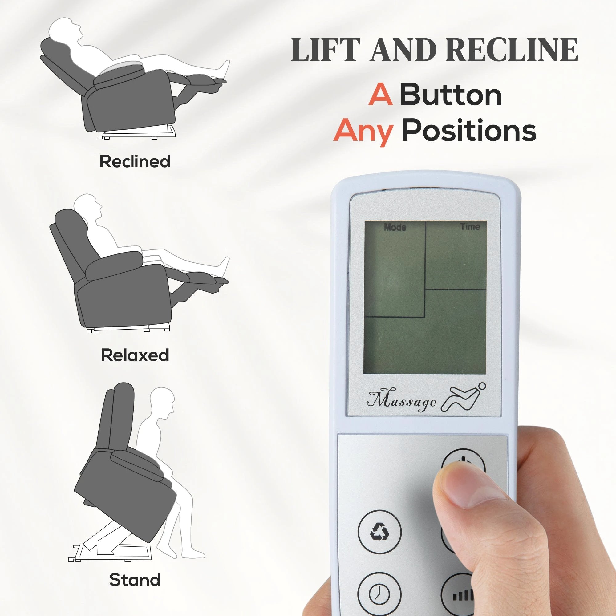 HOMCOM Riser and Recliner Chair Power Lift Recliner with Remote - Recliner