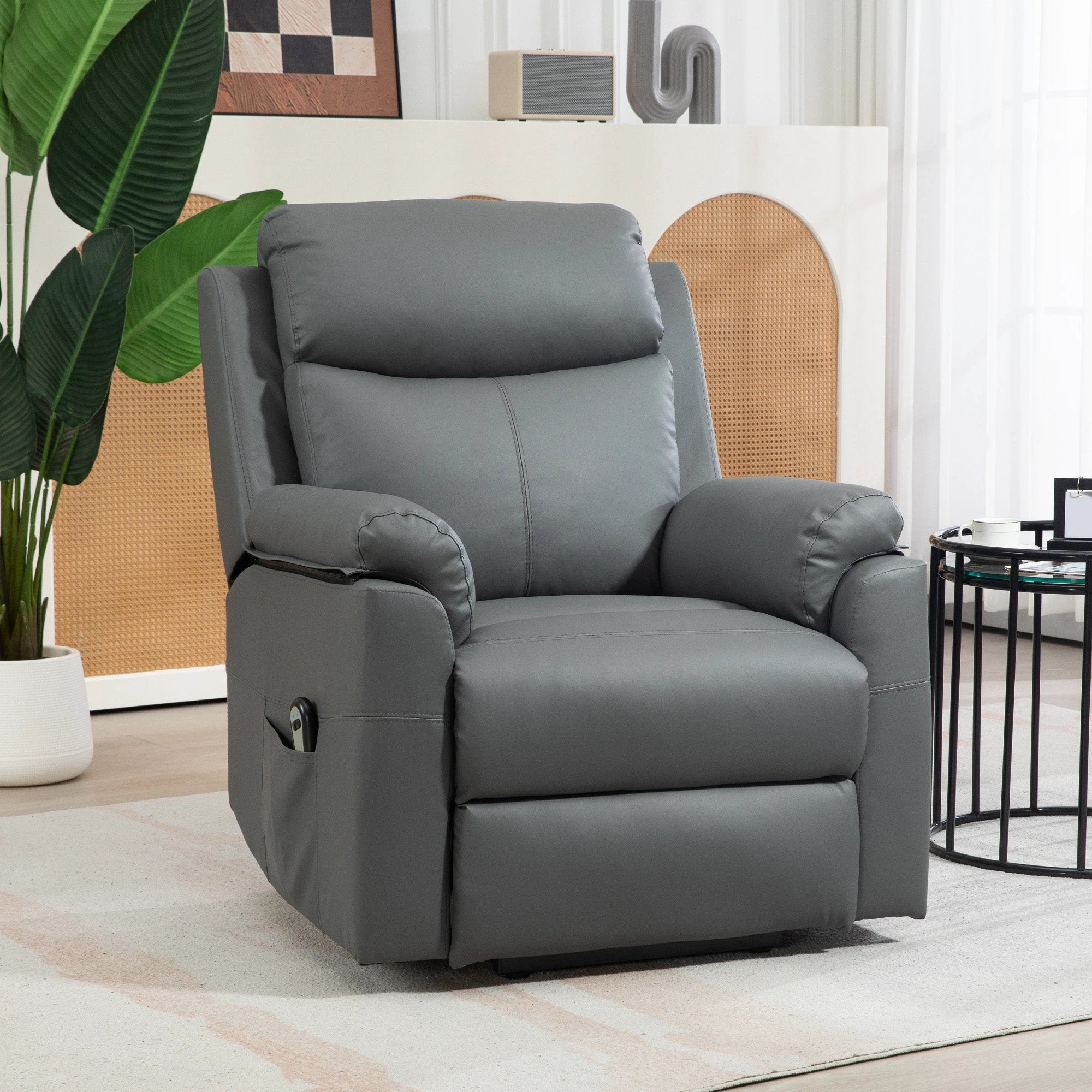 HOMCOM HOMCOM Power Lift Chair Electric Riser Recliner with Remote Control - Recliner