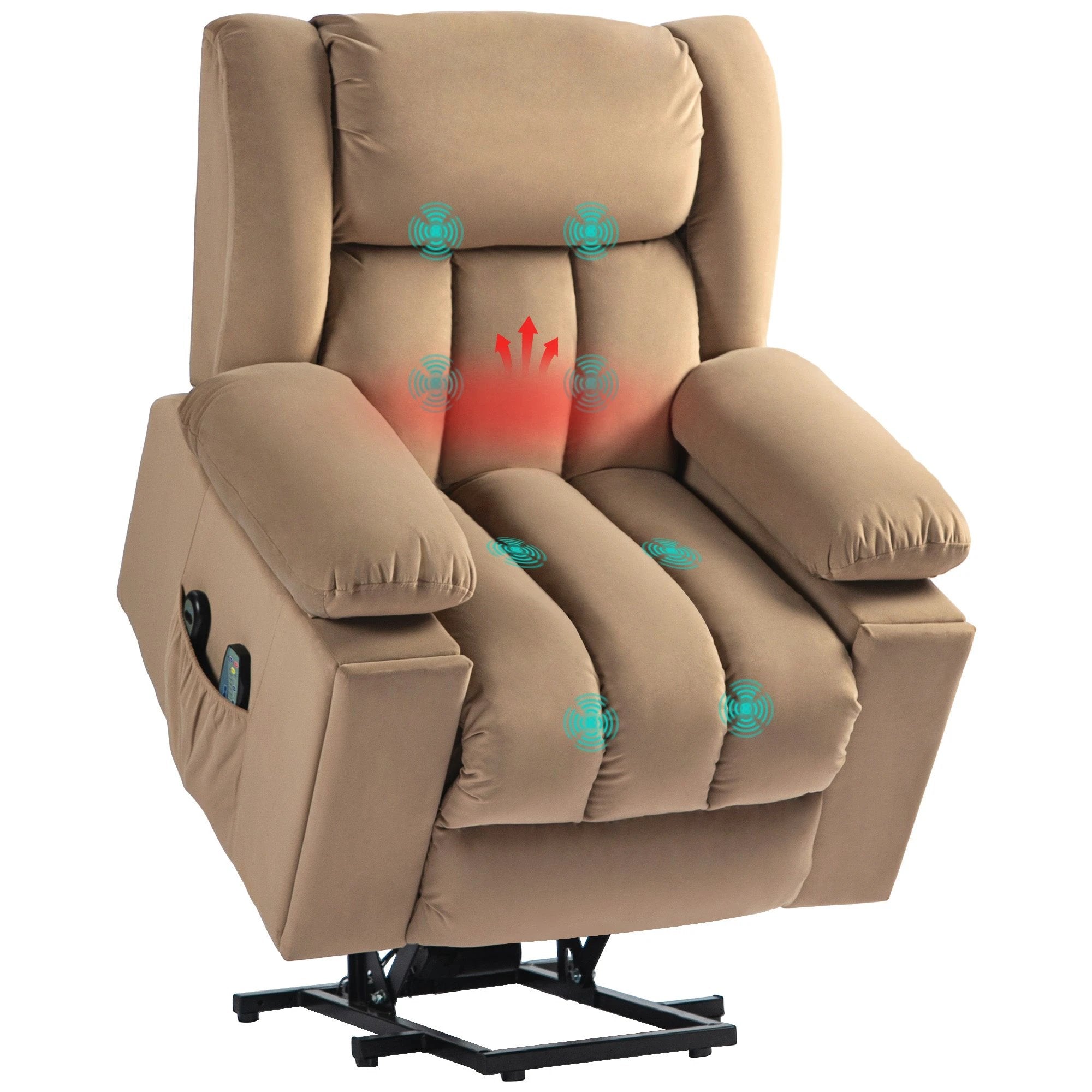 HOMCOM Power Lift Recliner Chair with Vibration Massage, USB by HOMCOM