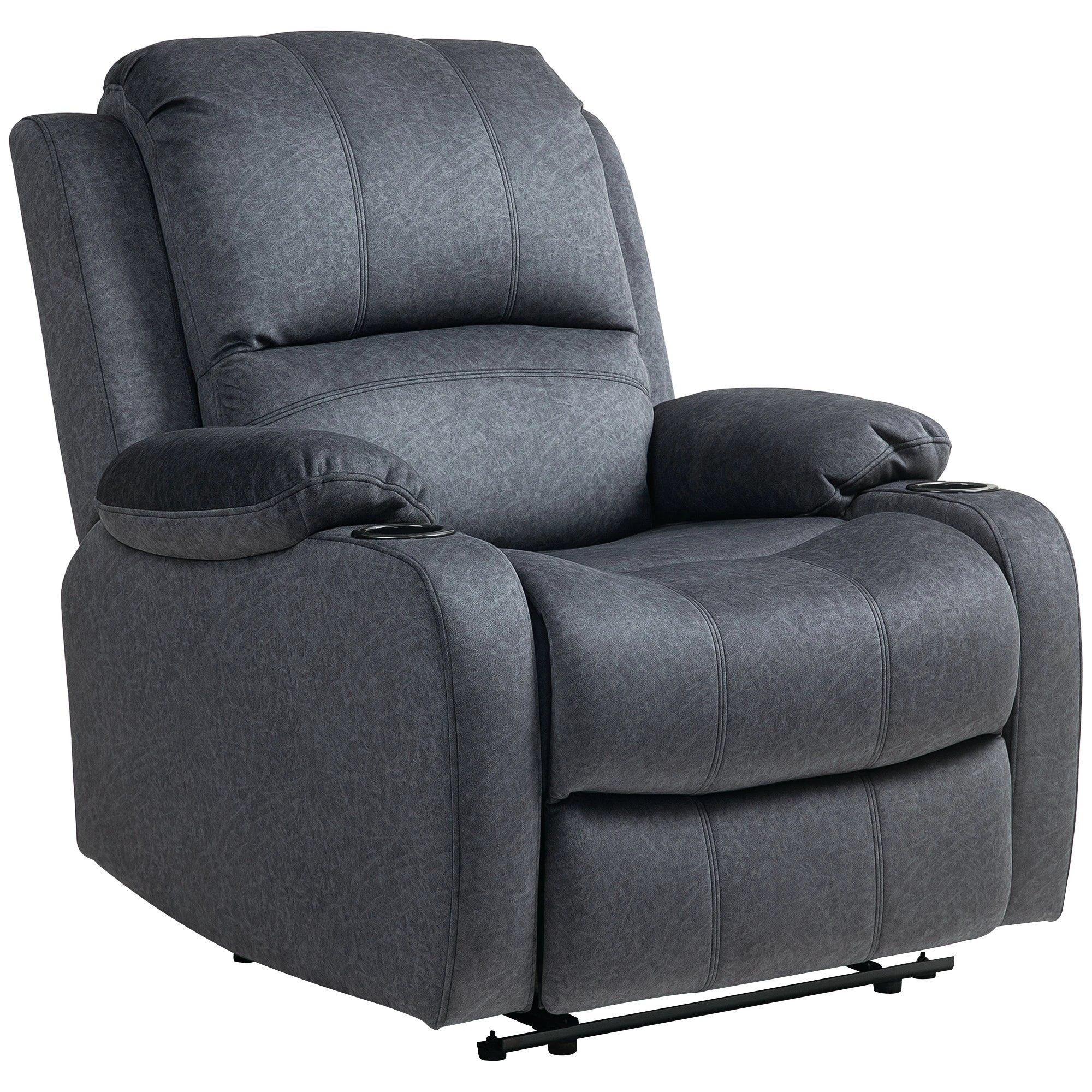 HOMCOM HOMCOM Recliner Armchair for Living Room, Recliner Chair with Cup Holder - Recliner