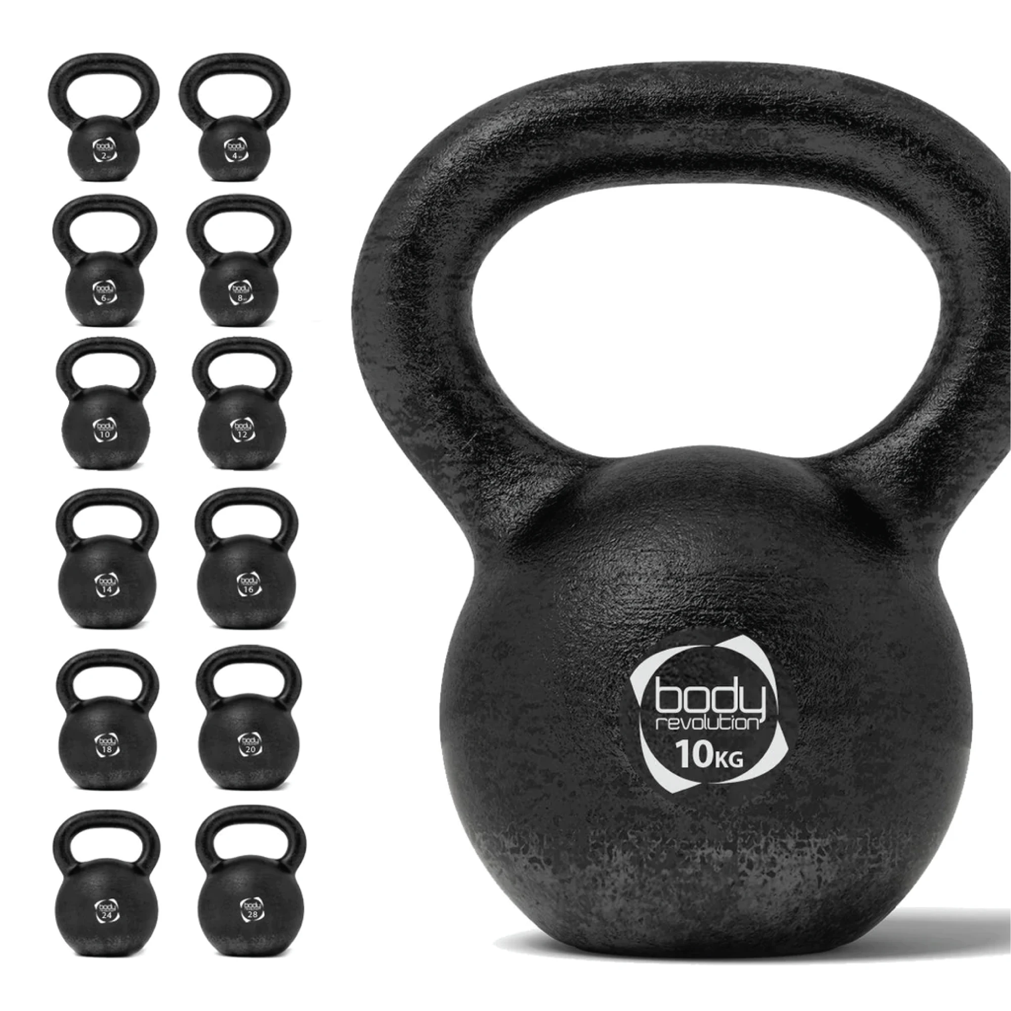 Monster Shop Body Revolution 10 kg Cast Iron Kettlebells -