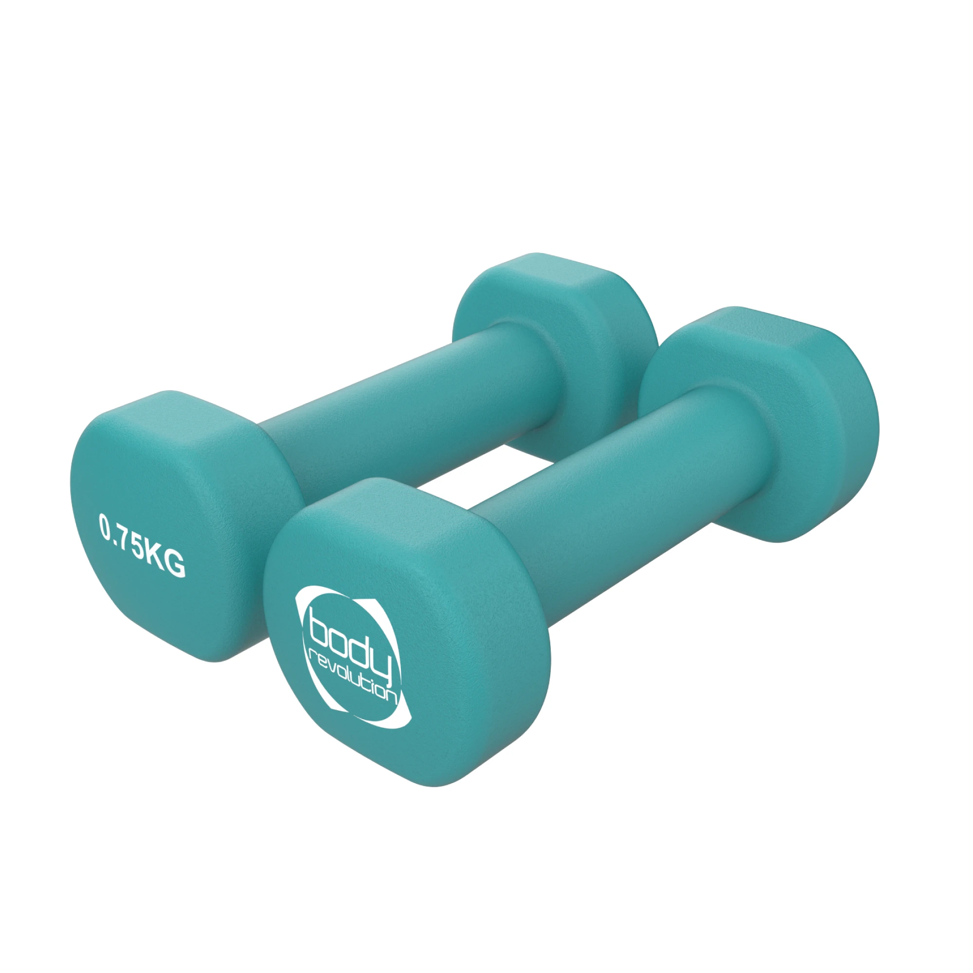 2 x 0.75KG Neoprene dumbbells by Monster Shop