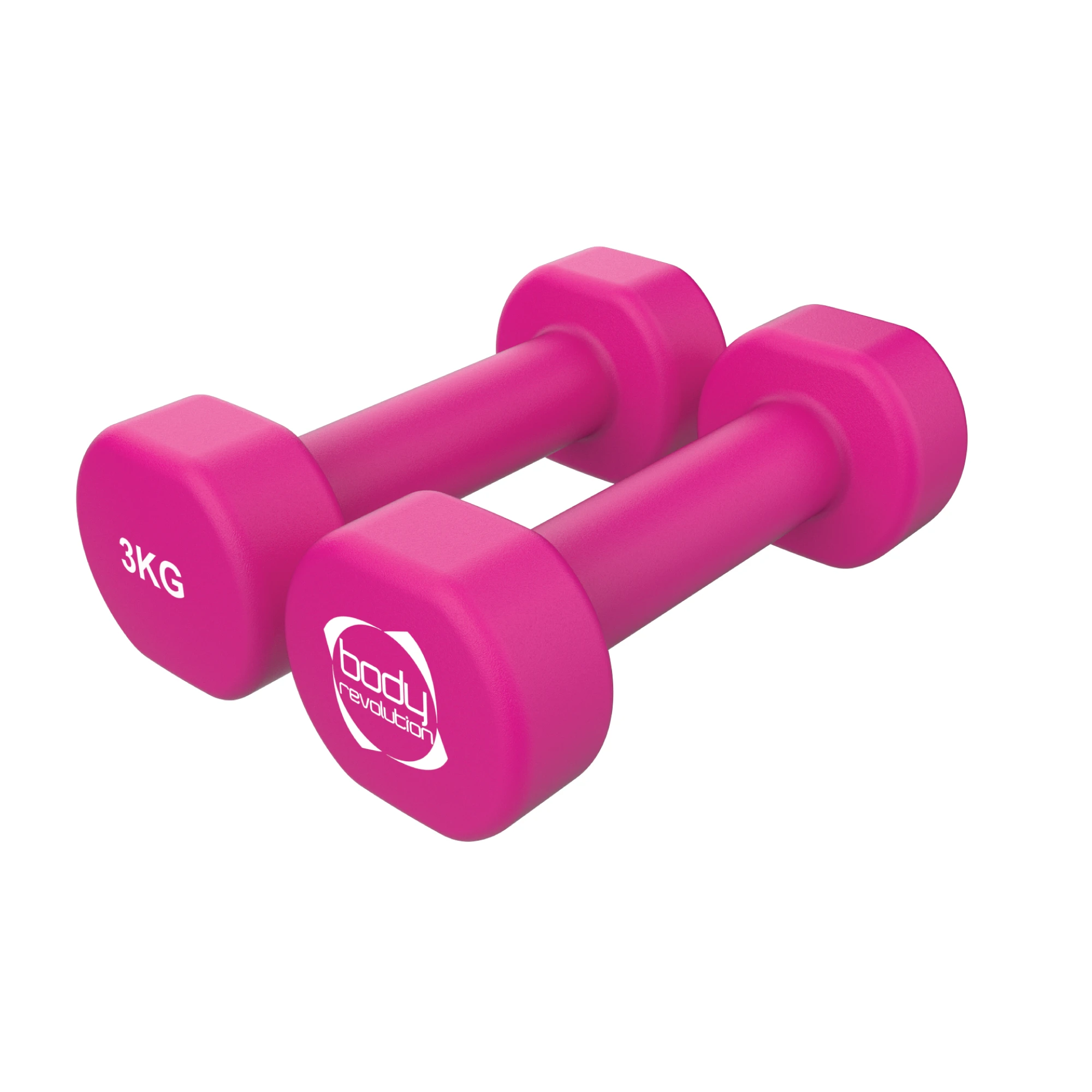 Monster Shop 2 x 3KG Neoprene dumbbells -