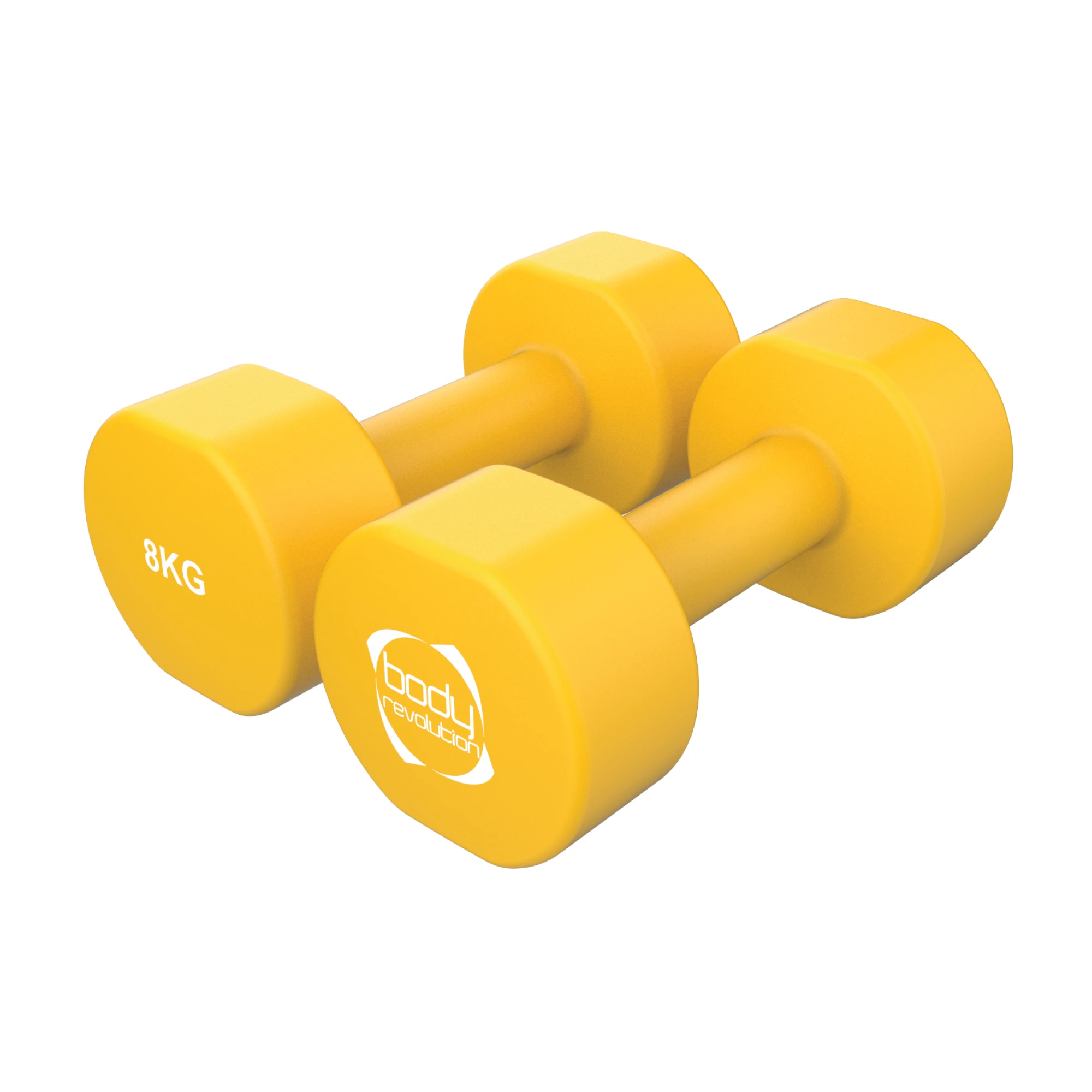 2 x 8KG Neoprene dumbbells by Monster Shop