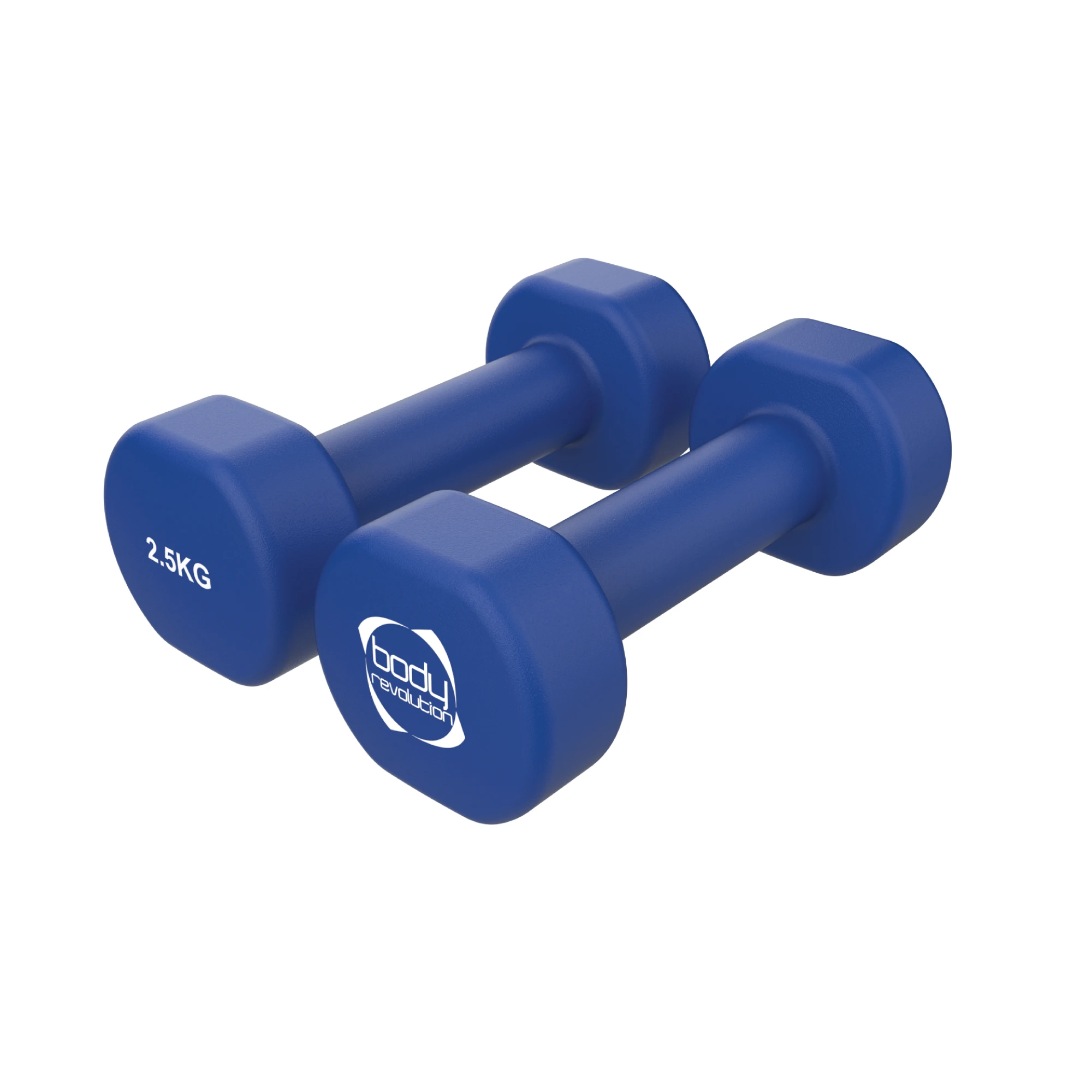 2 x 2.5KG Neoprene dumbbells by Monster Shop