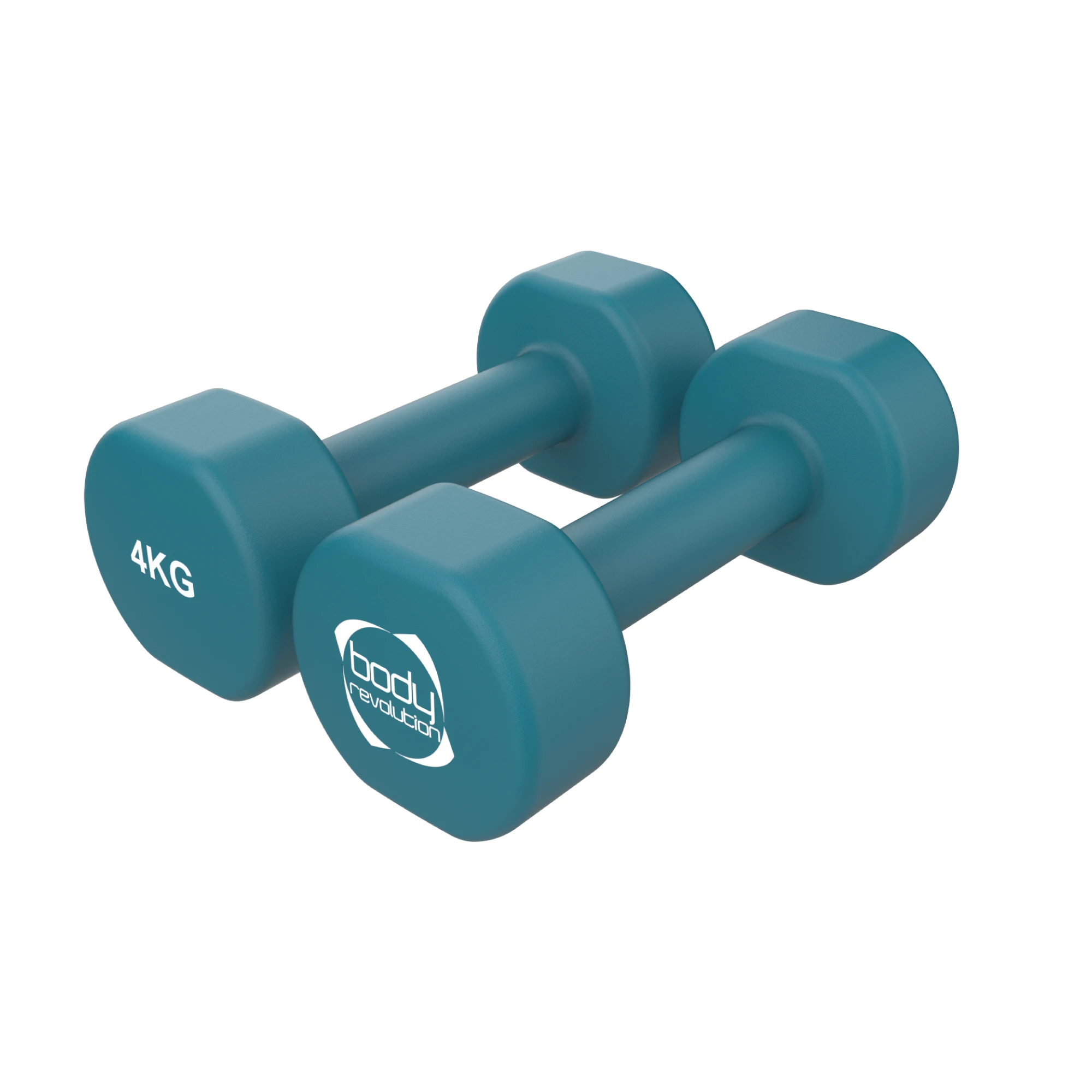 Monster Shop 2 x 4KG Neoprene dumbbells -