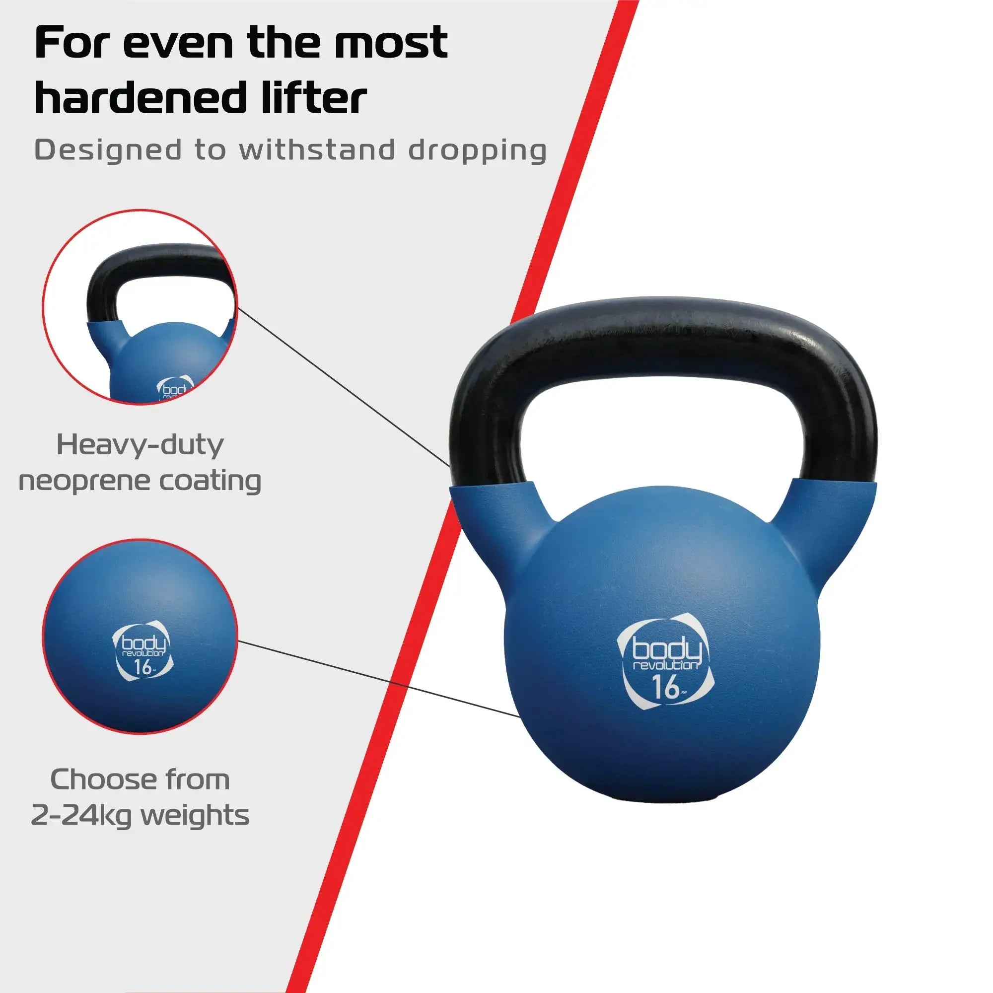 Monster Shop Body Revolution 16kg Neoprene Kettlebells -