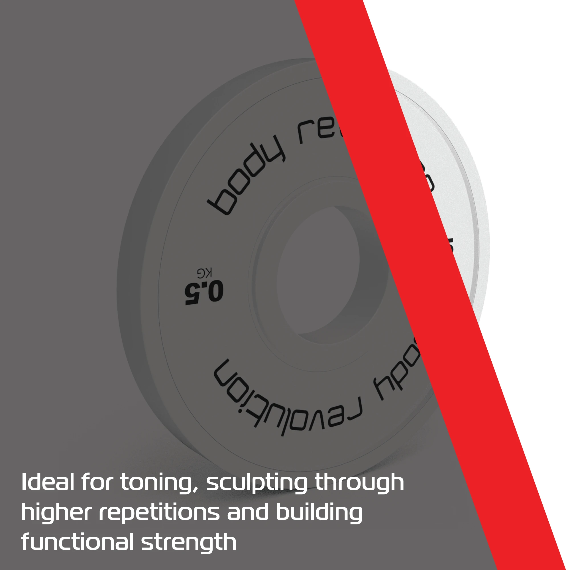 2 x 0.5kg Fractional Bumper Plates by Monster Shop