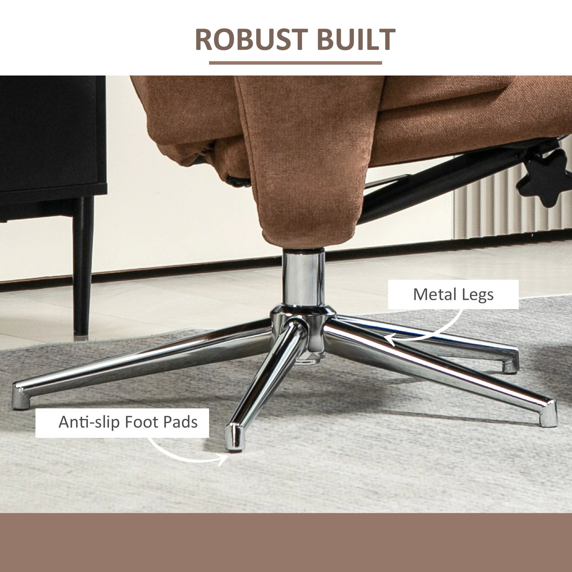 HOMCOM Recliner Chair with Footstool with Adjustable Back by HOMCOM