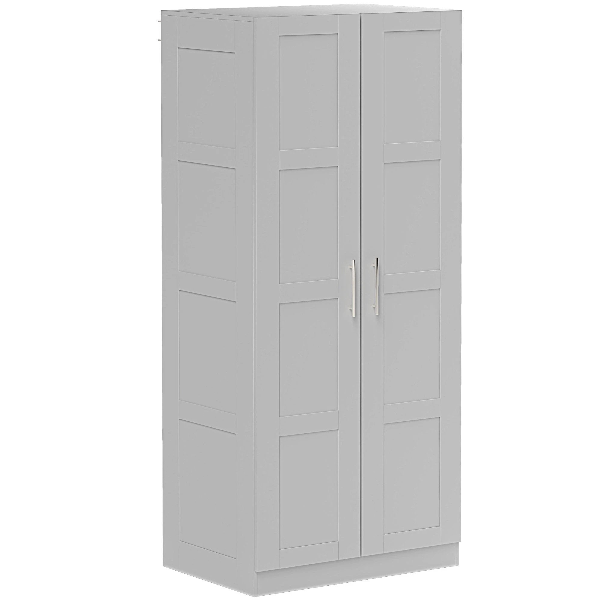 HOMCOM HOMCOM Wardrobe for Bedroom, Double Wardrobe with Hanging Rail - Wardrobe