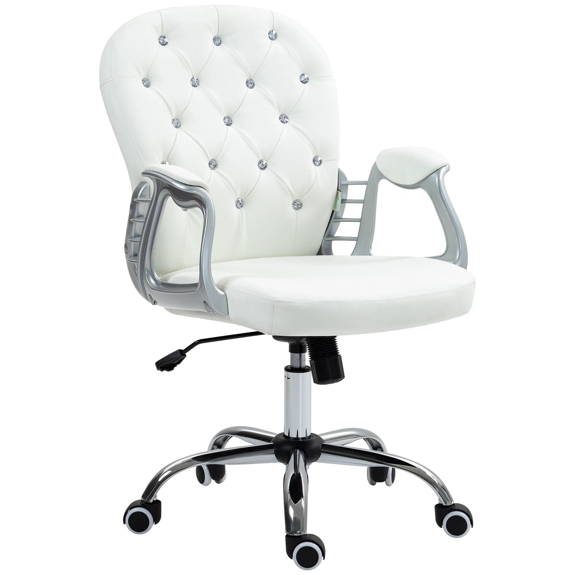 Vinsetto Vinsetto Office Chair PU Diamante Padded Ergonomic 360° Swivel - Office Chair