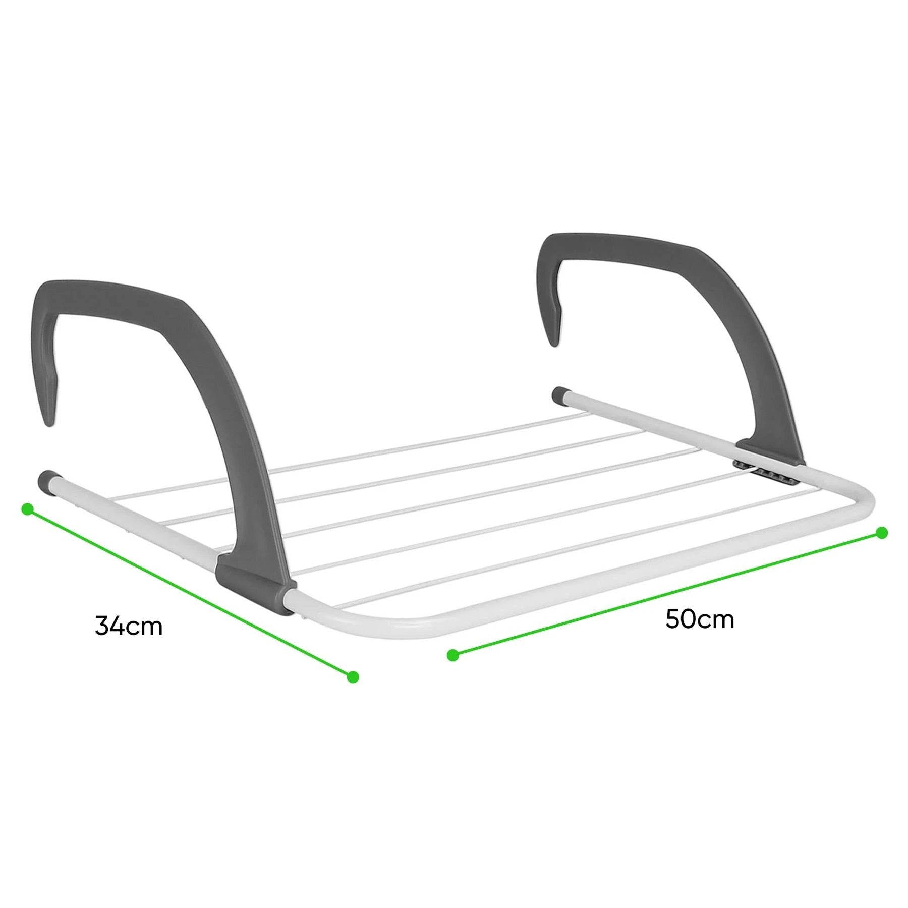 Grey Over Radiator Clothes Airer 2-Pack 5Bar Home - Radiator