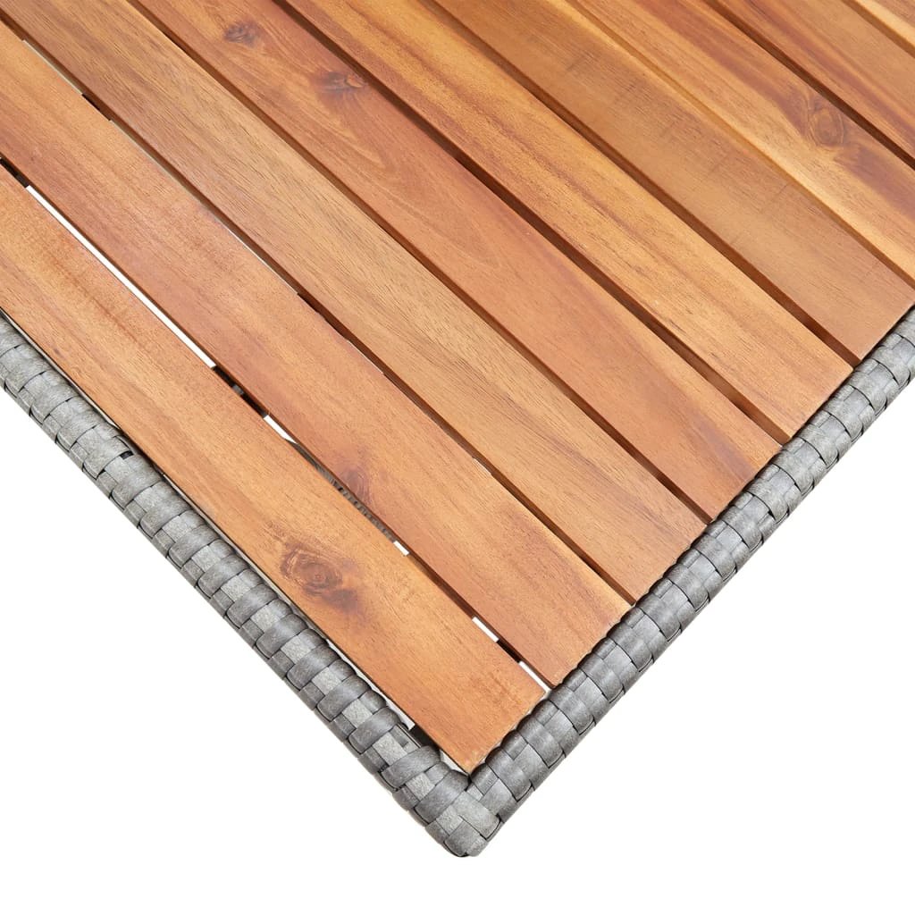 vidaXL Garden Table Grey 120x70x66 cm Solid Acacia Wood - Garden Table