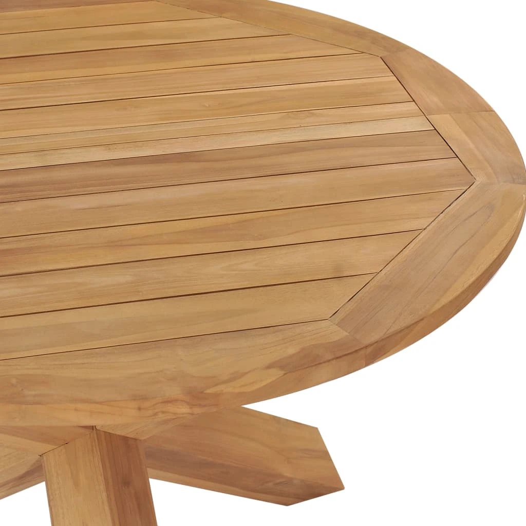 vidaXL Garden Dining Table Ø90x75 cm Solid Teak Wood by vidaXL