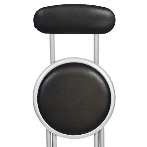 Portable Folding Breakfast Bar Stool with PVC Padded Seat for Camping and Outdoor Use - Bar Stool