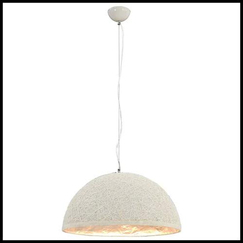vidaXL Pendant Lamp White and Silver Ø50 cm E27 by vidaXL