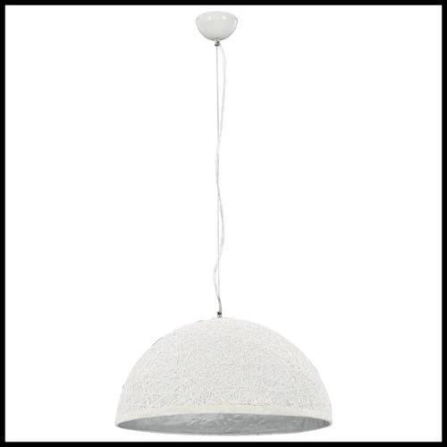 vidaXL Pendant Lamp White and Silver Ø50 cm E27 by vidaXL