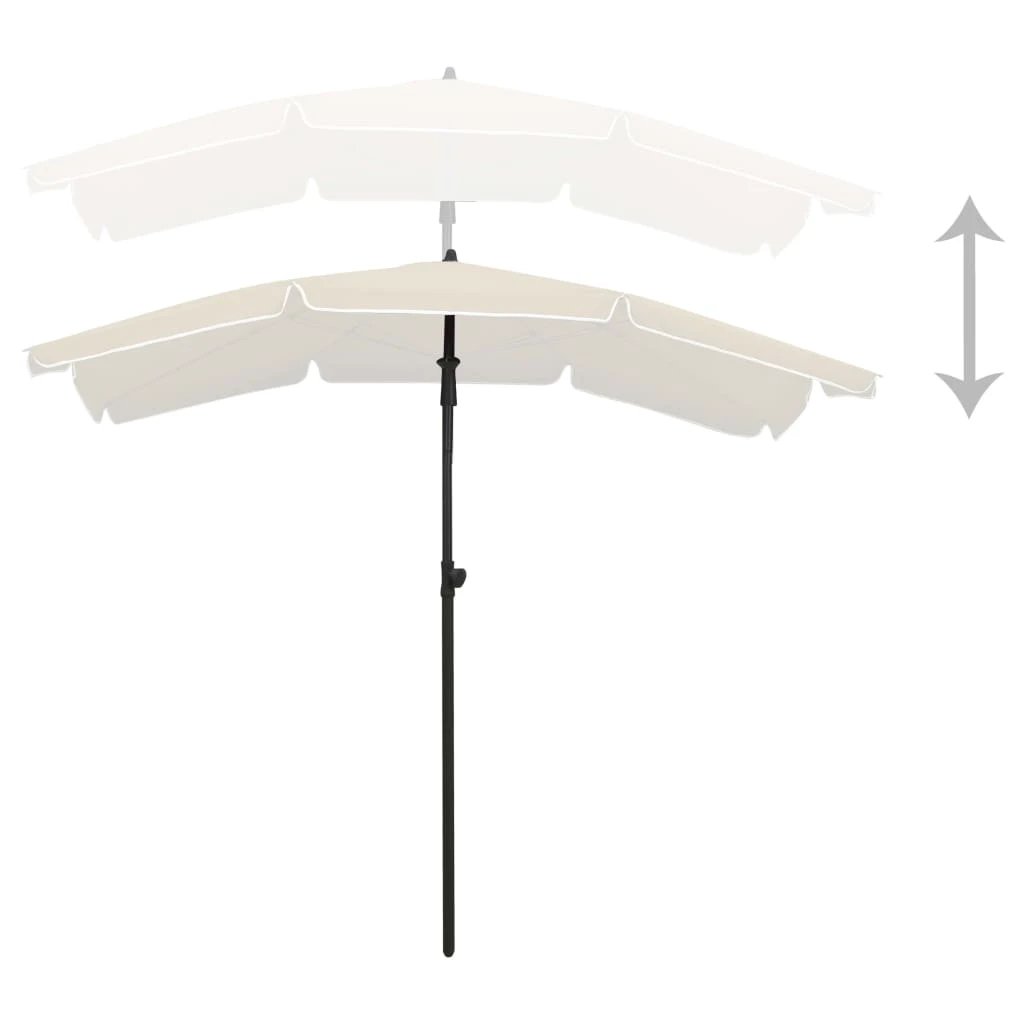 vidaXL vidaXL Garden Parasol with Pole 200x130 cm Sand - Parasol