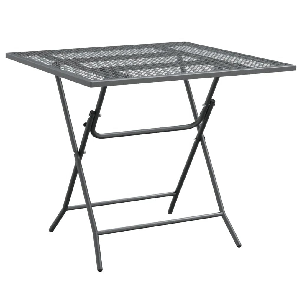 vidaXL Garden Table 60x60x72 cm Expanded Metal Mesh Anthracite by vidaXL