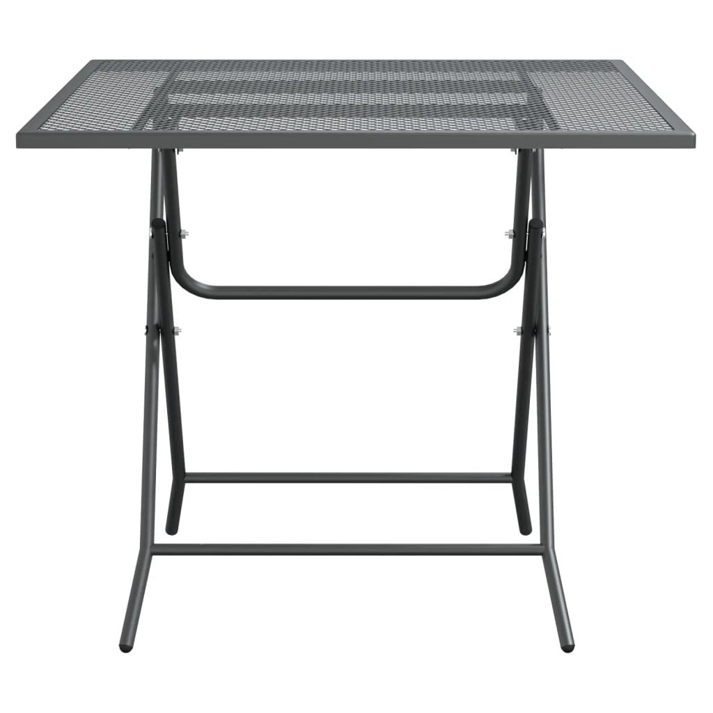 vidaXL Garden Table 60x60x72 cm Expanded Metal Mesh Anthracite by vidaXL