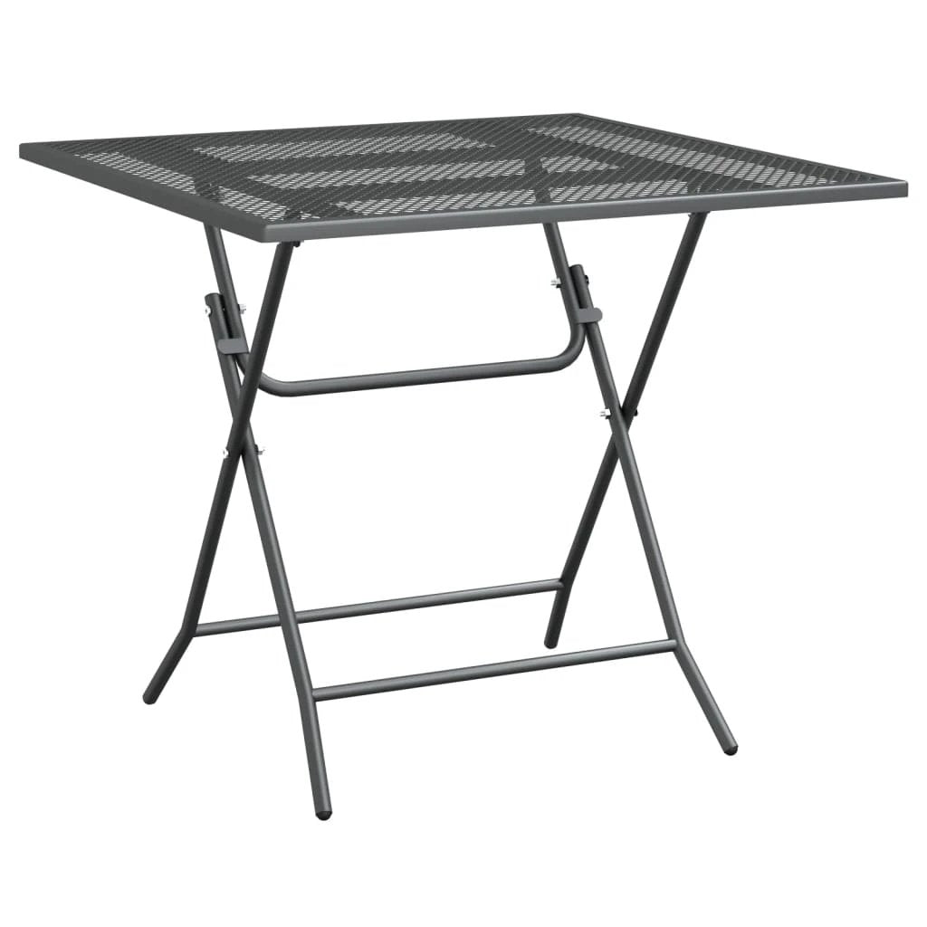 vidaXL Garden Table 60x60x72 cm Expanded Metal Mesh Anthracite by vidaXL