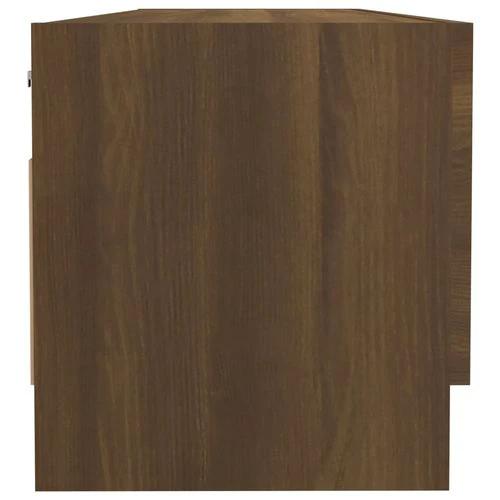vidaXL Wardrobe Brown Oak 100x32.5x35 cm Engineered Wood by vidaXL