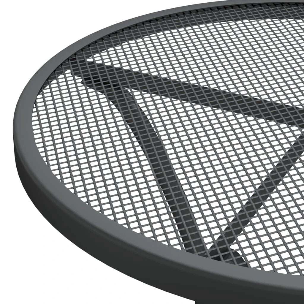 vidaXL vidaXL Garden Table Ø60x72 cm Expanded Metal Mesh Anthracite - Garden Table