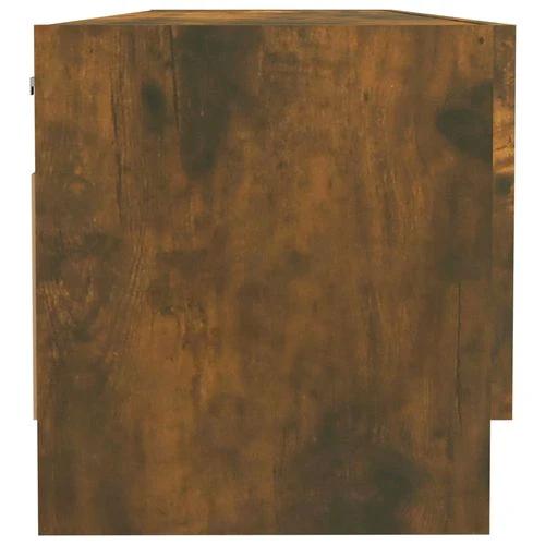 vidaXL Wardrobe Brown Oak 100x32.5x35 cm Engineered Wood by vidaXL