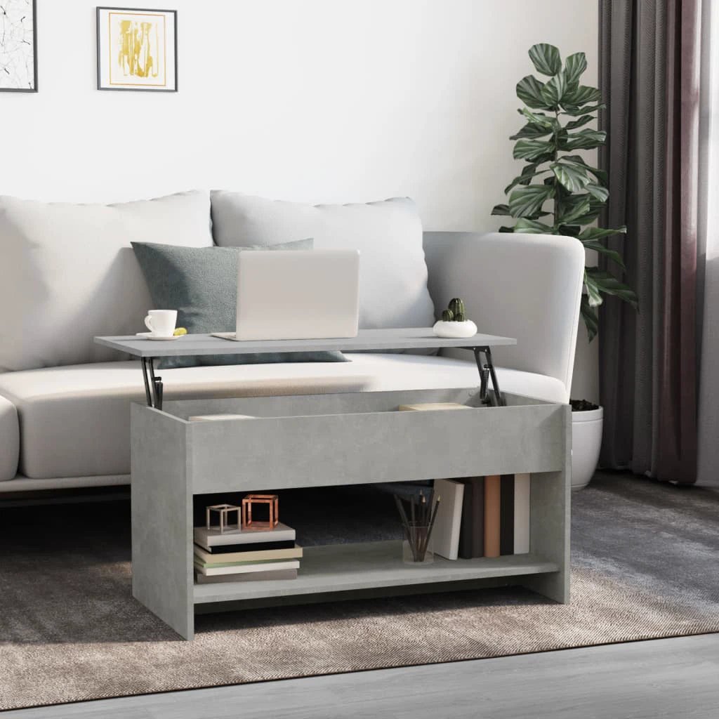 VidaXL Coffee Table 102x50x52.5 cm Engineered Wood Storage Shelf For Living Room by vidaXL