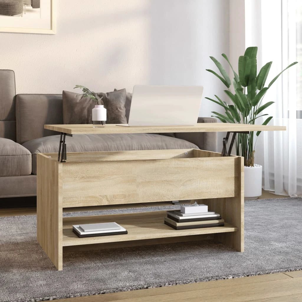 VidaXL Coffee Table 80x50x40 cm Smoked Oak Engineered Wood With Storage Drawer For Living Room by vidaXL