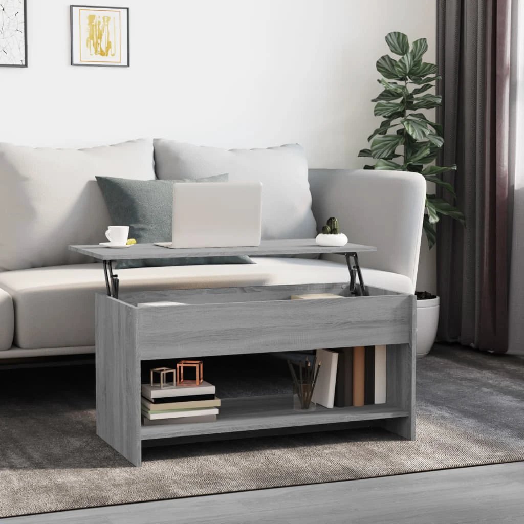 vidaXL VidaXL Coffee Table 102x50x52.5 cm Engineered Wood Storage Shelf For Living Room - Coffee Table