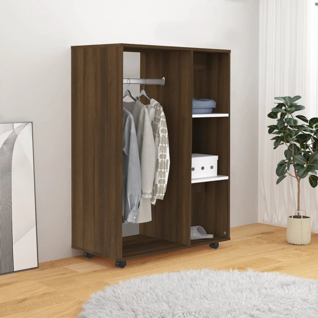 vidaXL Wardrobe Smoked Oak 80x40x110 cm Engineered Wood by vidaXL