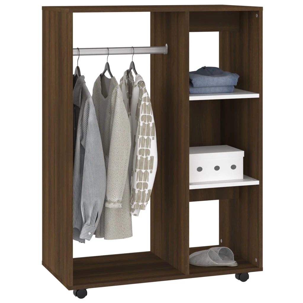 vidaXL Wardrobe Smoked Oak 80x40x110 cm Engineered Wood by vidaXL