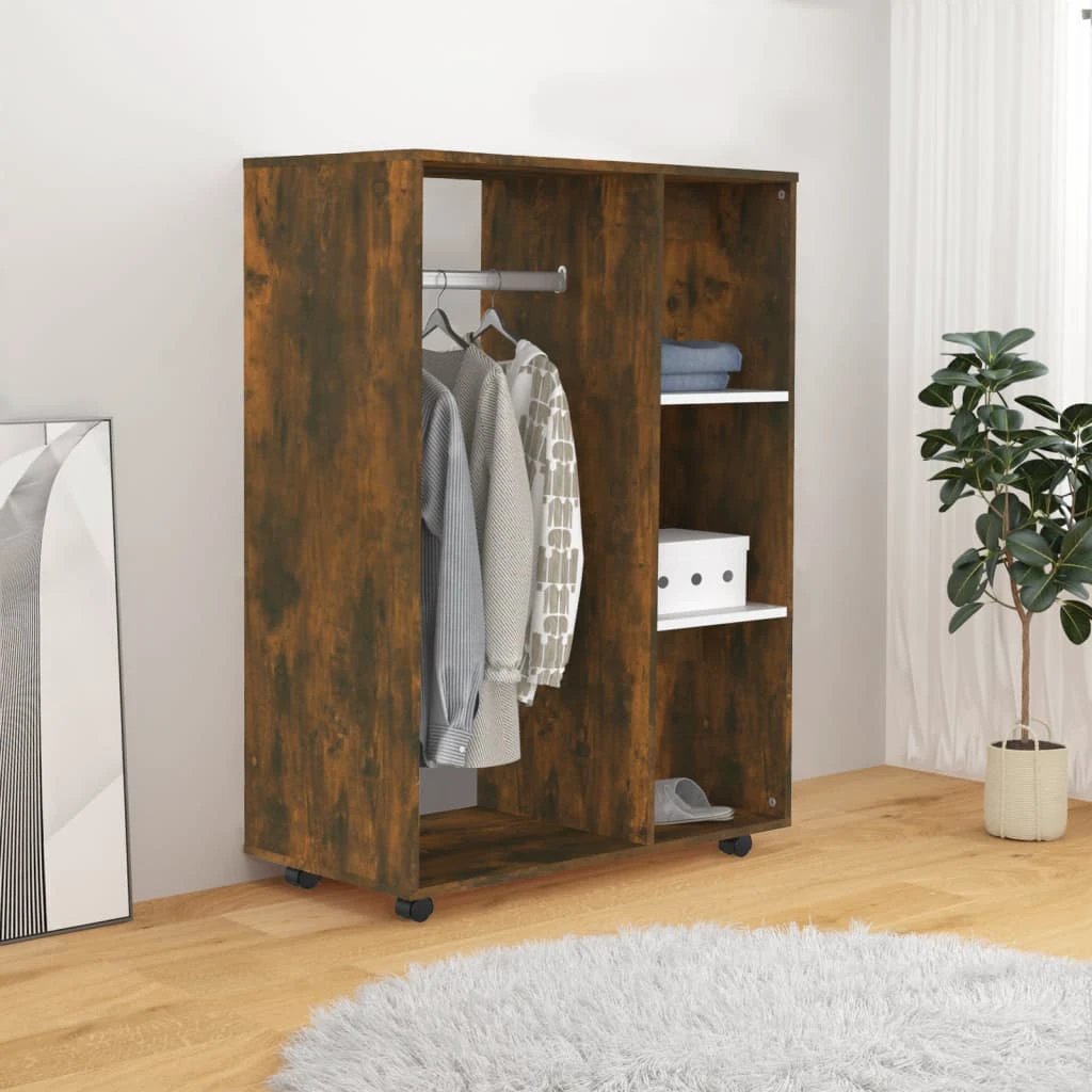 vidaXL vidaXL Wardrobe Smoked Oak 80x40x110 cm Engineered Wood - Wardrobe