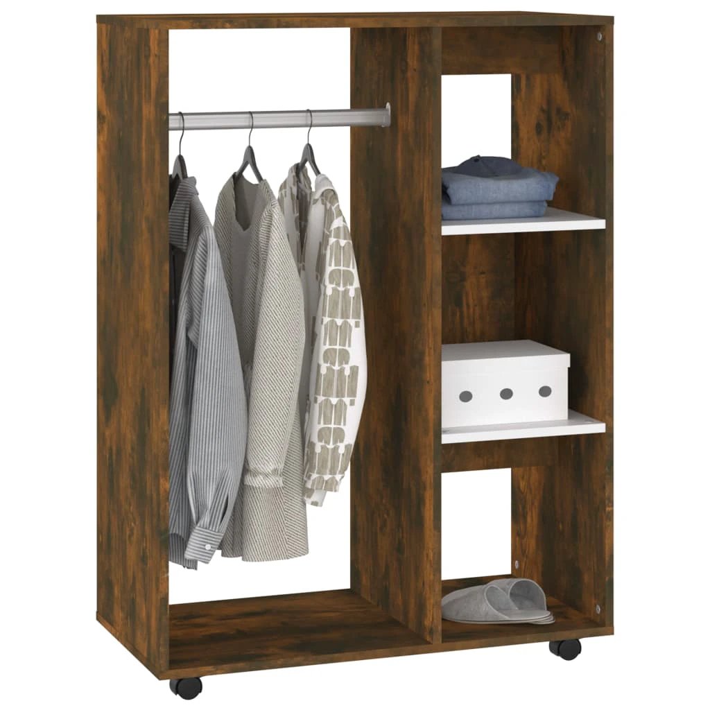 vidaXL vidaXL Wardrobe Smoked Oak 80x40x110 cm Engineered Wood - Wardrobe