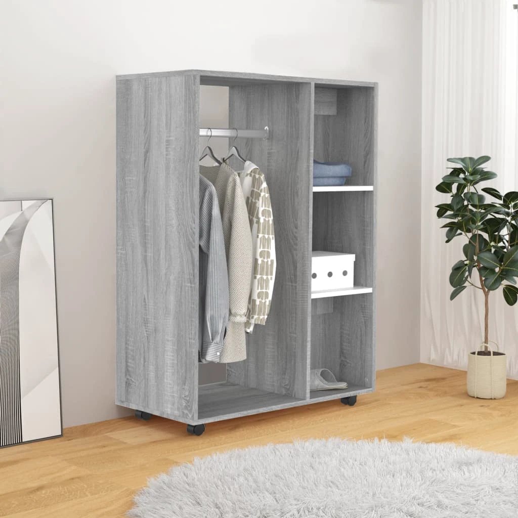 vidaXL vidaXL Wardrobe Smoked Oak 80x40x110 cm Engineered Wood - Wardrobe