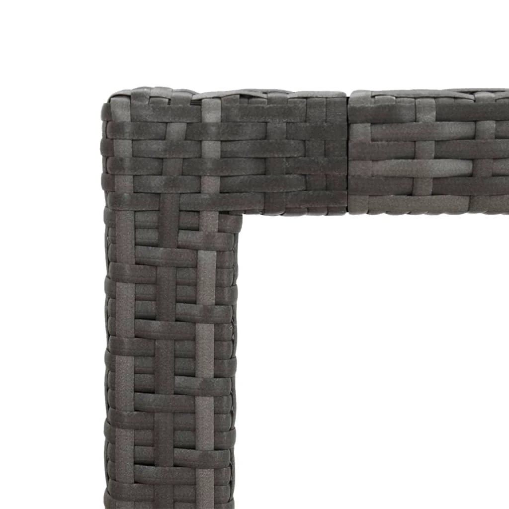 vidaXL vidaXL Garden Table 90x90x75 cm Poly Rattan and Acacia Wood Black - Garden Table