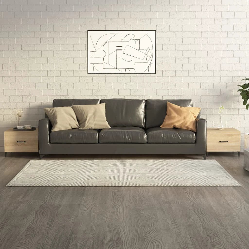 VidaXL Coffee Table 50x50x40 cm Smoked Oak Top With Metal Legs Living Room Decor by vidaXL