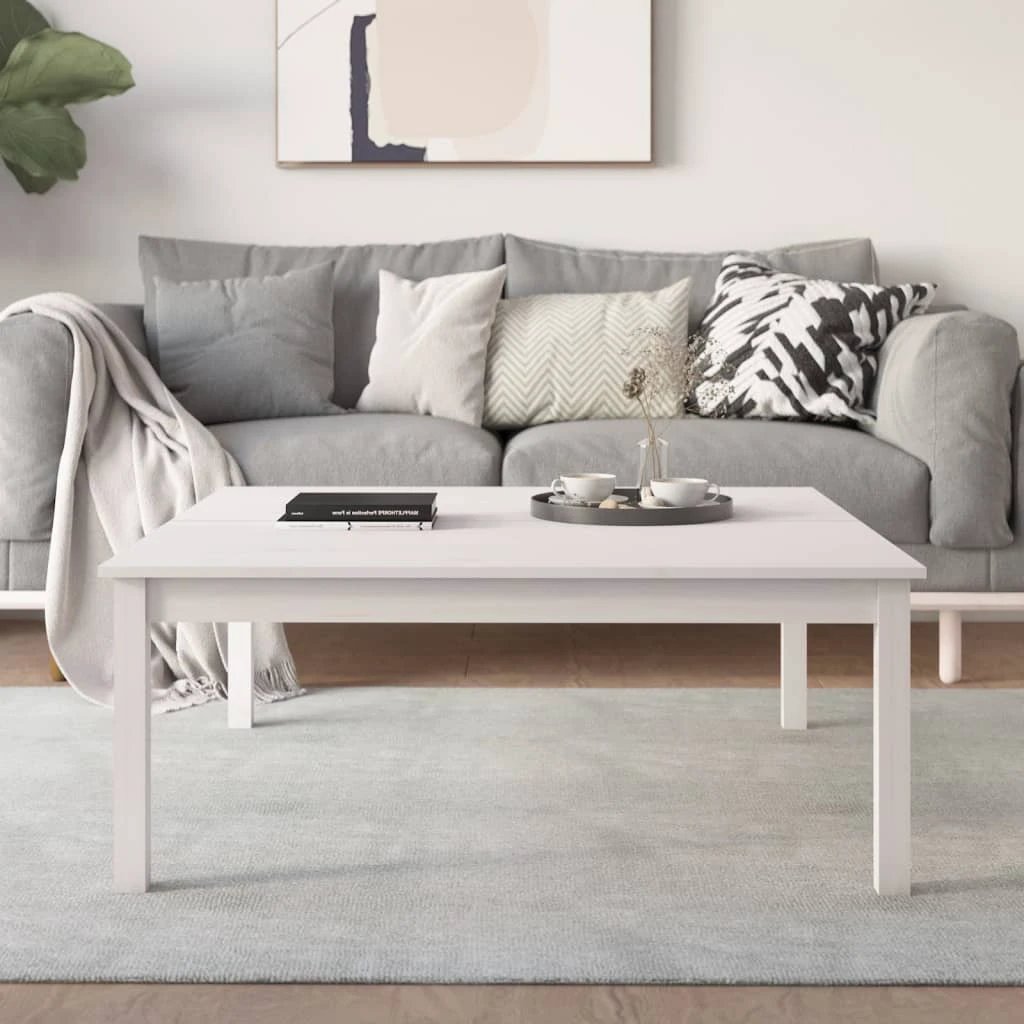 vidaXL vidaXL Coffee Table 80x50x40 Cm Solid Pine Wood With Rustic Wax Finish And Sturdy Frame Living Room Decor - Coffee Table