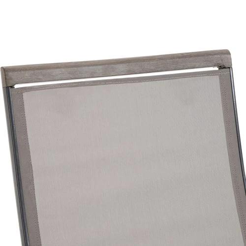 Folding Sun Lounger, Adjustable Aluminium Frame Brown by Outsunny