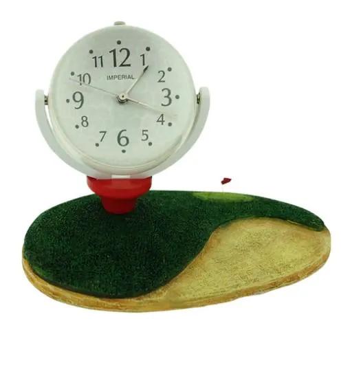 Miniture Miniature Clock Golf Playing Green Globe IMP424 - CLEARANCE NEEDS RE-BATTERY - Clock