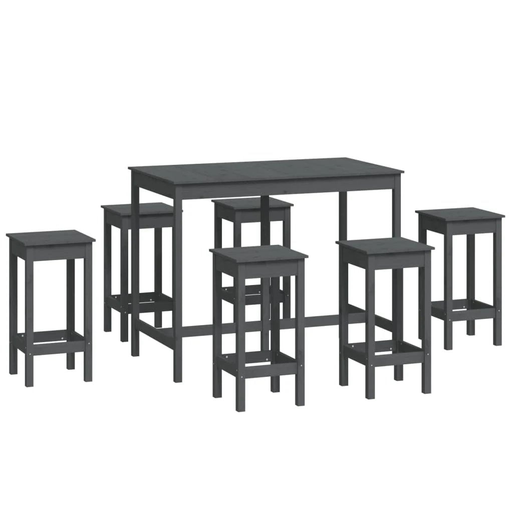 vidaXL vidaXL 7 Piece Bar Set Solid Wood Pine - Dining Set