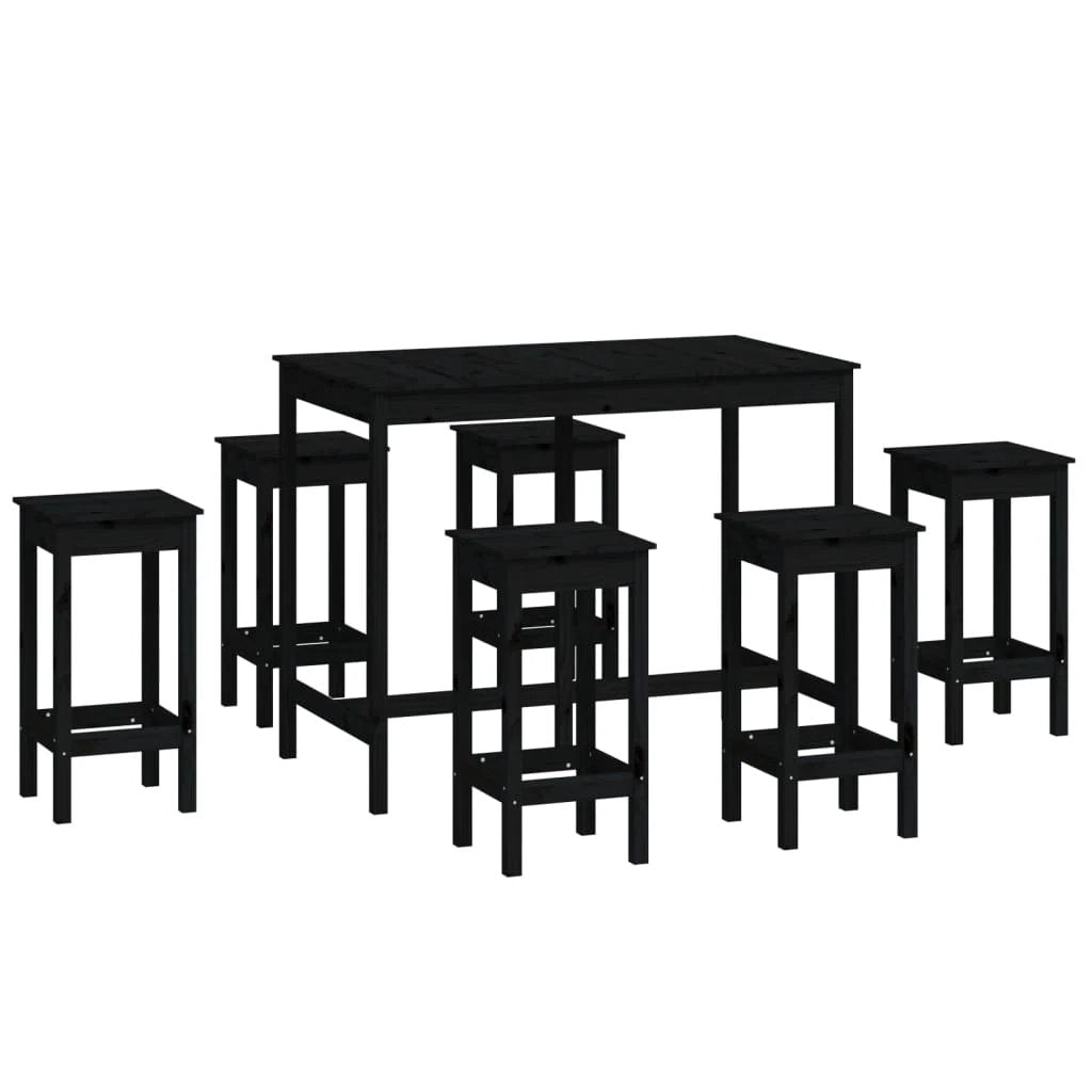 vidaXL 7 Piece Bar Set Solid Wood Pine by vidaXL
